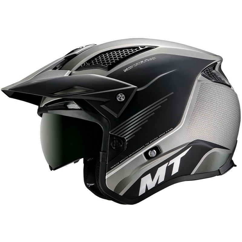 MT Helmets Casque Moto Trial MT Casques DISTRICT Post B2 Matt Grey 4 MT Helmets Casque Moto Trial MT Casques DISTRICT Post B2 Matt Grey – Image 2