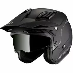 MT Helmets Casque Moto Trial MT Casques DISTRICT Solid A1 Matt Black