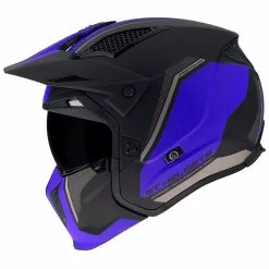 MT Helmets Casque Moto Trial Mt Helmet STREETFIGHTER Exrta Sv TWIN C7 Matt Blue