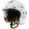 MT Helmets Casque Moto Vintage Jet MT Casques Le Mans 2 SV DILER B0 Glossy Pearl White