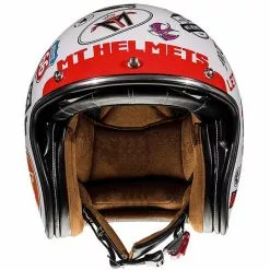 MT Helmets Casque Moto Vintage Jet MT Casques Le Mans SV 2 ANARCHY A0 Glossy White -MT Helmets Soldes Magasin casque moto vintage jet mt casques le mans sv 2 anarchy a0 glossy white 71039