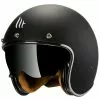 MT Helmets Casque Moto Vintage Jet MT Casques Le Mans SV 2 Solid A1 Matt Black