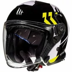 MT Helmets Casque MotoJet Double Visor MT Casques THUNDER 3 SV Jet Venus A3 Fluo Yellow