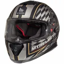 MT Helmets Thunder3 SV Isle Of Man Integral Casque De Moto Noir Matt Gold