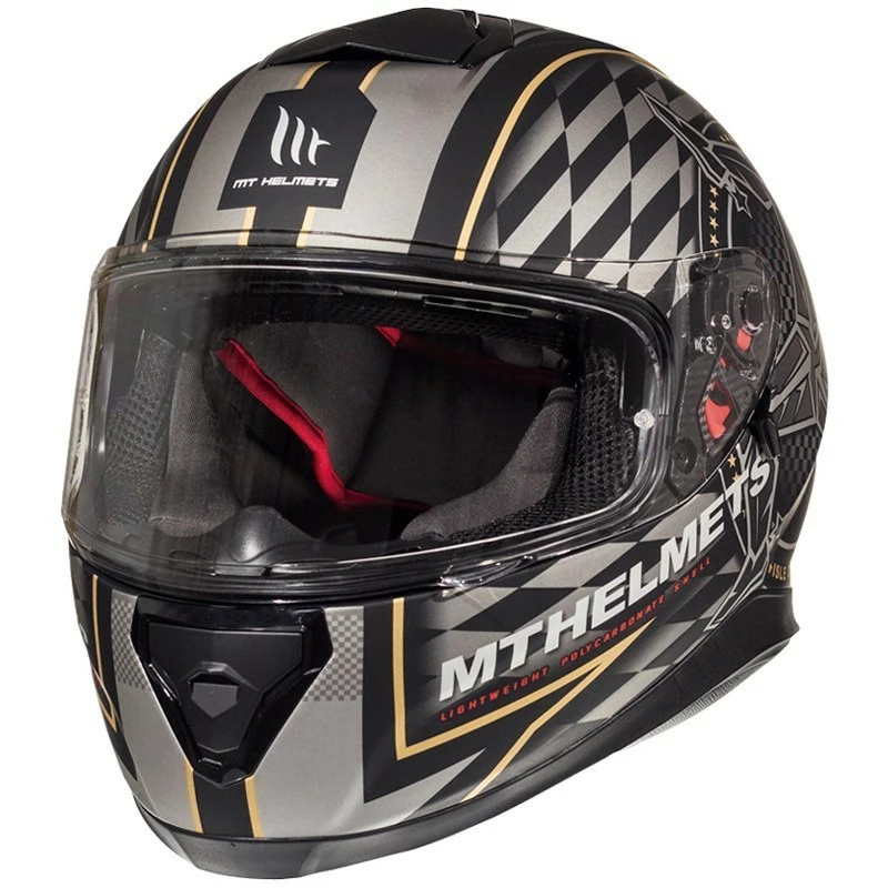 MT Helmets Thunder3 SV Isle Of Man Integral Casque De Moto Noir Matt Gold 3 MT Helmets Thunder3 SV Isle Of Man Integral Casque De Moto Noir Matt Gold